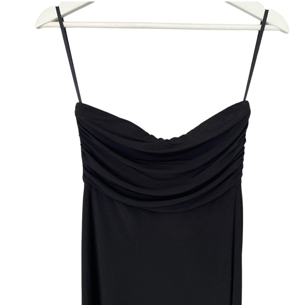 BANANA REPUBLIC Factory Maxi Dress Strapless Ruche Top Black Women Size S - Picture 2 of 12